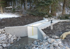 Parshall flume installation